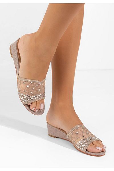 B T Shoes Slippers with orthopedic sole Kathlyne champagne