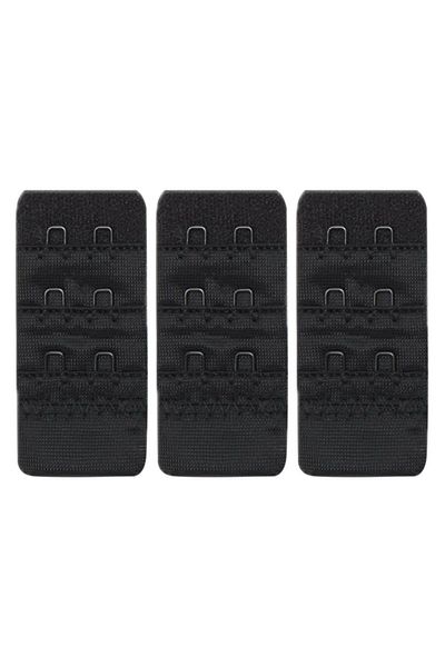 Arma Yıldız Γυναικείο Σουτιέν Προέκταση Agraf 2 Hook Clasps Μαύρο Πακέτο 3 τεμαχίων