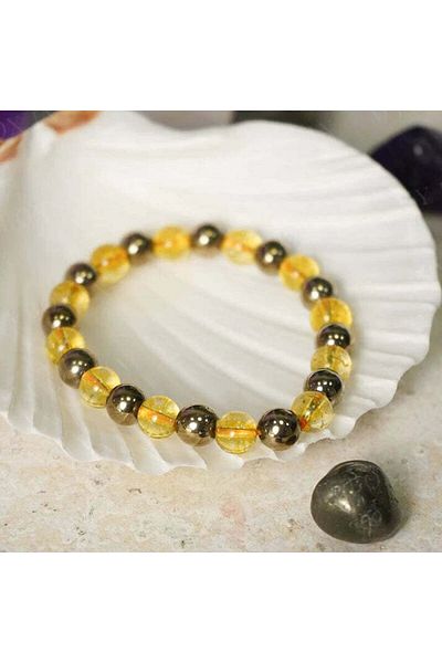 Perlavita Money Magnet - Pirit and Citrine Bracelet That Accelerates Financial Flow