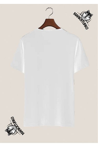 MarkaTurko Billiard Special Design Printed White Tshirt 627-96