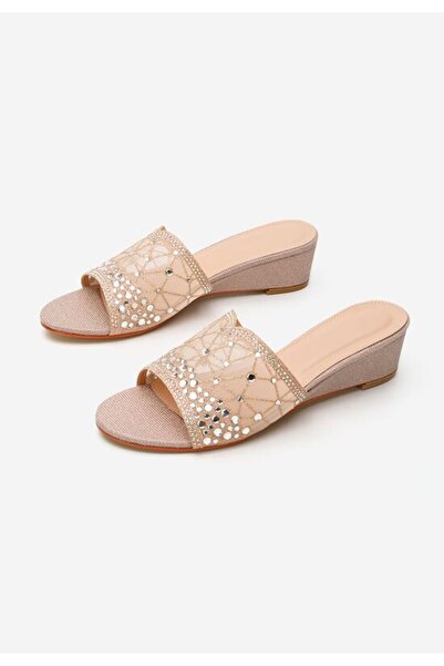 B T Shoes Papuci cu talpa ortopedica Kathlyne champagne