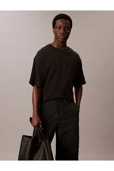 Calvin Klein Logo Men's Black T-Shirt Lv04Lc206G-Ub1