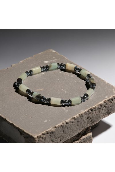 Perlavita Bracelet Against Stress and Communication Difficulties (Amazonite and Hematite)
