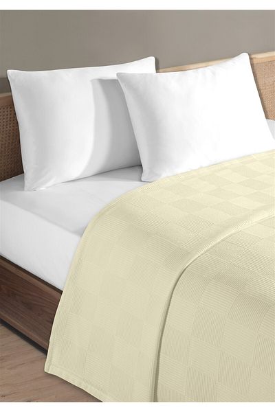 Evim 100% Cotton Single Light Yellow Hotel Pique Set 160 X 230 cm