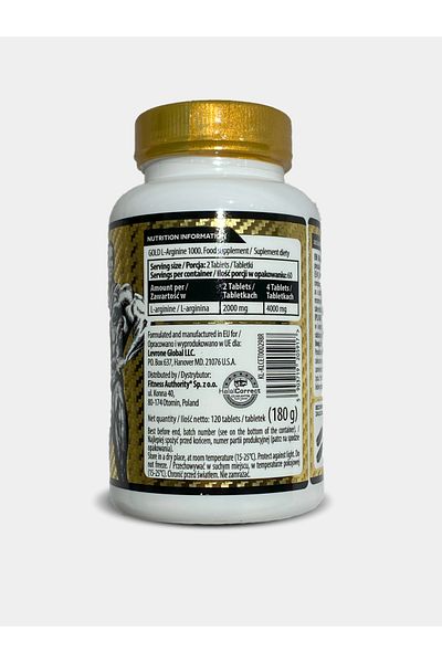 kevin levrone Gold Arginine (Arginine) 120 Tablets