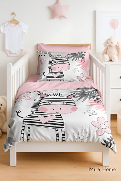 Mira Home Digital Printed 3D Cotton Newborn Baby Bedding Set Baby Zebra