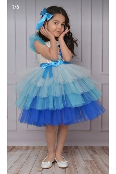 BEGONYA BEBECE KIDS Begonia Bebece Ki̇ds Elsa Ziua Nașterii Ziua Specială Sărbătoare Rochie de Seară