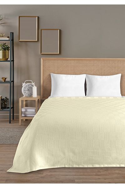 Evim 100% Cotton Single Light Yellow Hotel Pique Set 160 X 230 cm