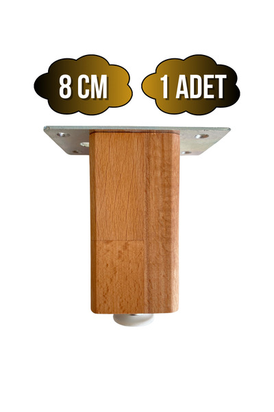 GOLDENWOODEN Podesivi drveni nogovi za stol i ormarić Castle (BEACH WOOD) (BE...