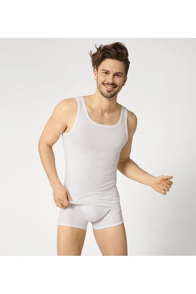 Triumph Men's tank top Sloggi Basic SH02 Vest, Triumph, S INTL, white
