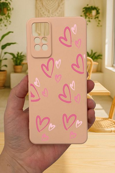 Vip Case Redmi Note 11 Pro/Note 12 Pro 4G وردي على شكل قلب من السيليكون ممتص للصدمات وحماية مطاطية 277