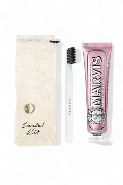 Marvis Sensitive Gums Gentle Mint Toothpaste 75 ml + Soft White Toothbrush Dental Kit