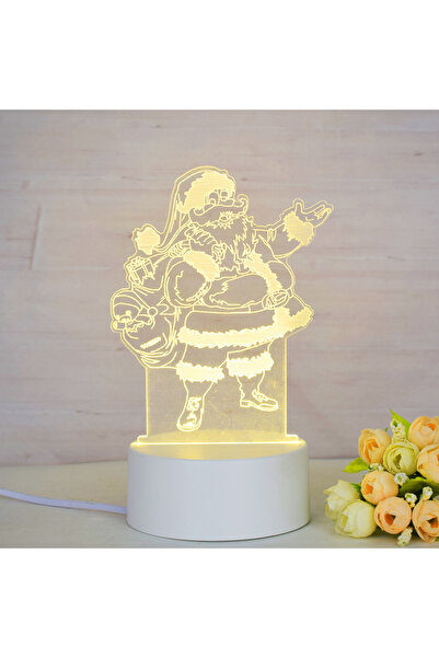 ILUMISHOP 3D LED Night Light, Santa Claus, 7 Colors, USB Powered 3 AA Batteries