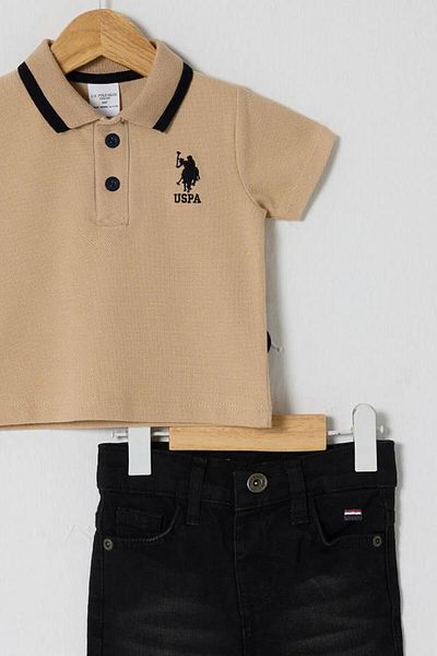 U.S. Polo Assn. Kids U.S Polo Assn Usb2626 Baby Boy 2-Piece Pique T-Shirt Set