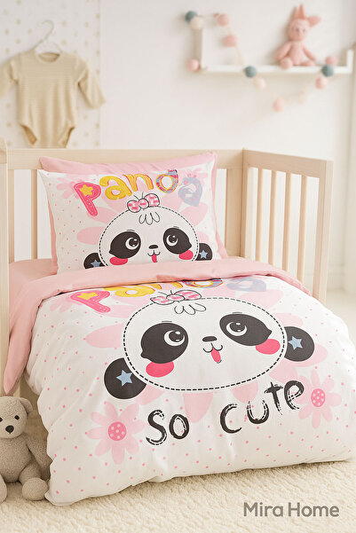 Mira Home Newborn Baby Girl Bedding Set 3D Cotton Panda so Cute