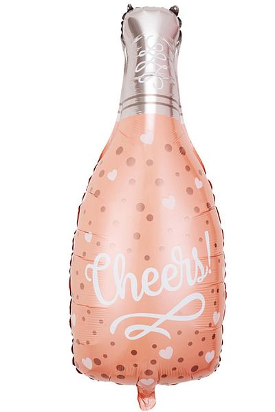 Parti dolabı Cheers Written Champagne Cheers Foil Balloon Rose Gold Color Bride to Be Bachelorette Celebration 100X48Cm