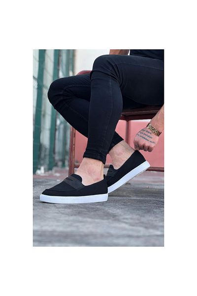 aradimtaradim Benorra Wg061 Black Knitwear Babet Men's Casual Shoes