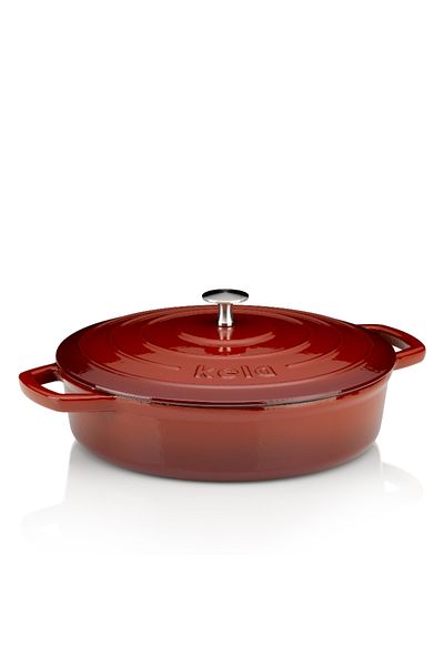 Carl Schmidt Sohn Tava de copt din fonta cu capac CALIDO 28 cm rosu