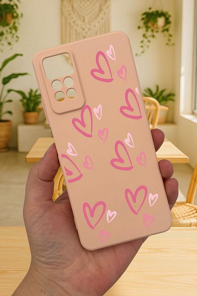 Vip Case Redmi Note 11 Pro/Note 12 Pro 4G وردي على شكل قلب من السيليكون ممتص للصدمات وحماية مطاطية 277