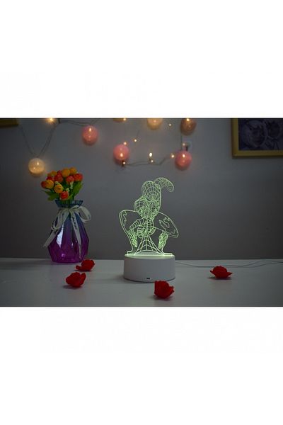 ILUMISHOP 3D LED Night Light, Spiderman, 7 Colors, USB or 3AA Power Supply