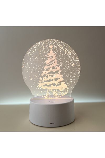 ILUMISHOP Lampa De Veghe 3D LED, Bradut, 7 Culori, Alimentare USB sau 3 baterii AA