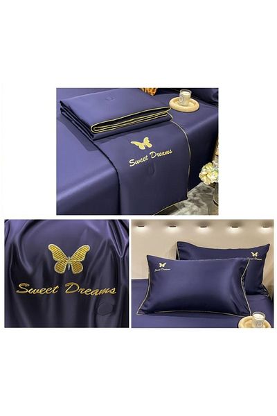 CHIRASO Bedding Set with Duvet Cover 200x230, Classic Sheet 240x245cm, 2 Pillowcases 45x75
