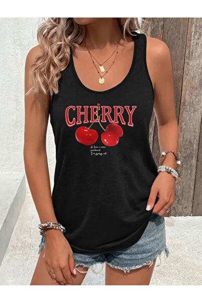 FUFLUNS ΓΥΝΑΙΚΕΙΟ T-SHIRT CHERRY PRINTED