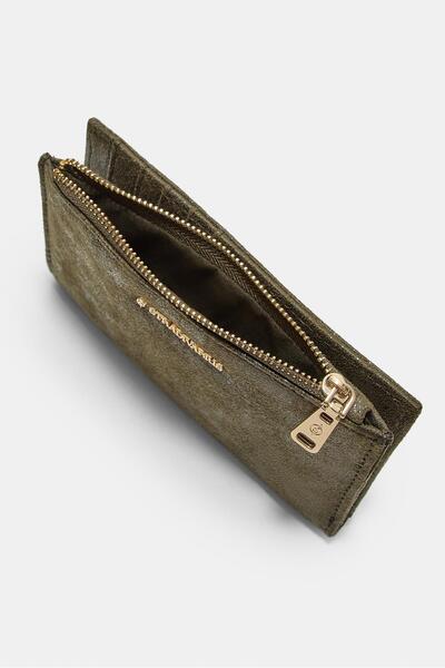 Stradivarius Shimmery card holder purse with zip