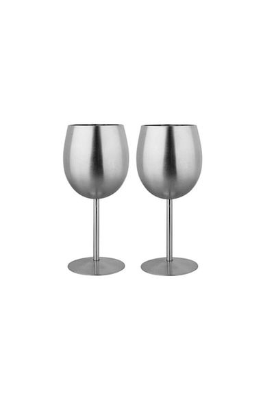 Nabi Market Set 2 Pahare vin inox Silver premium Nabi Market®