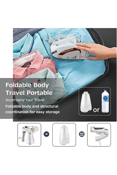 Saharaz Handheld Garment and Fabric Steamer 1600 Watts,40-Second Heat-up,with Lint Brush, and Steam Nozzle