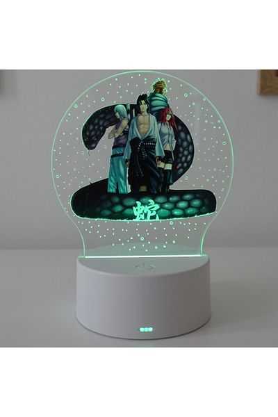 ILUMISHOP Lampa De Veghe LED, anime Naruto, Taka Sasuke, 7 Culori, Alimentare USB sau 3AA