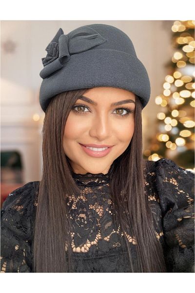 Confortino Luxury women's felt toca hat - ONE size, ADJUSTABLE