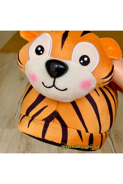 zzz sleep good sleeping !!! Children's house slippers, tiger pattern