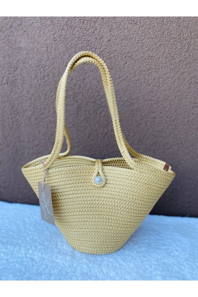ELÇİÇEK HOME Straw Bag, Arm Bag, Beach Bag (Miniboy)