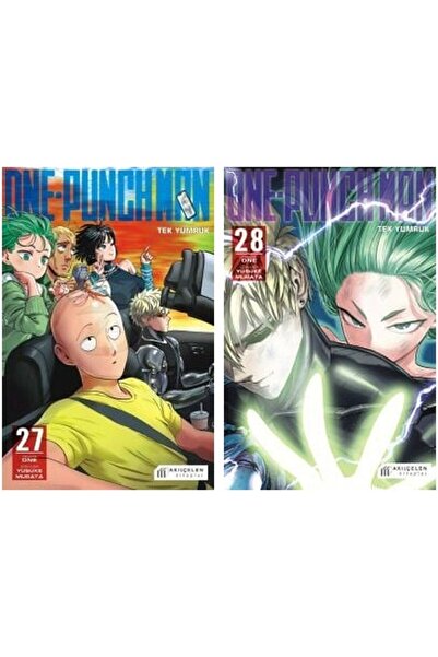 Akıl Çelen Kitaplar One Punch Man-Tek Yumruk 27-28 manga seti (2 kitap)