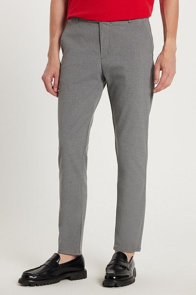 Tudors Men's Slim Fit Slim Fit Chino Side Pocket Cotton Dark Gray Trousers