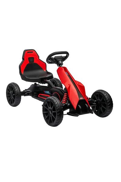 Nichiduta Kart pentru copii Performance Red, structura metalica cu pedale si roti EVA, frana de mana