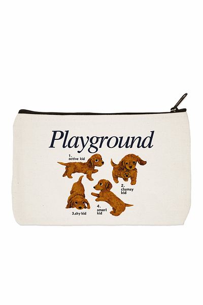 designedfy Τυπωμένη τσάντα μακιγιάζ Playground