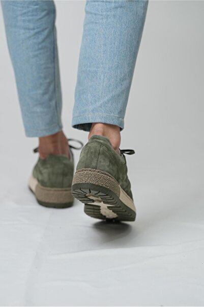 TETRİ Grant Model Hakiki Deri El Yapımı Erkek Yeşil Sneaker