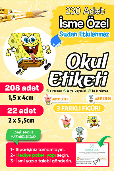 PANDA SOKAĞI Školska etiketa, olovka, etiketa za svesku, prilagođena etiketa ...