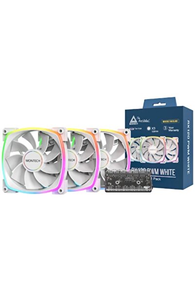 MONTECH Ventilator RX120 PWM White 3 in 1