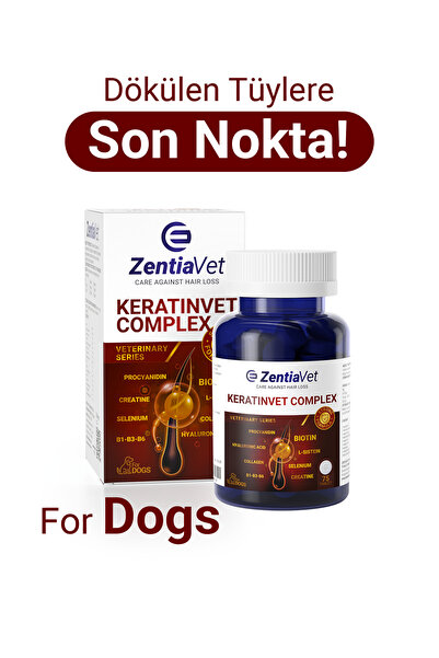 zentiavet Keratınvet Köpek 75 Tablet Tüy Dökülmesini Önleyici Azaltan Ödül Ta...