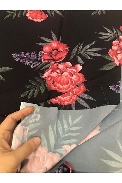 turkanlarhome Satin Piece Fabric 1 Meter 80 cm (Shirt-Tunic-Dress-Skirt-Pareo-Kimono)