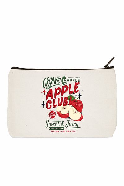 designedfy Τσάντα μακιγιάζ με στάμπα Apple Club