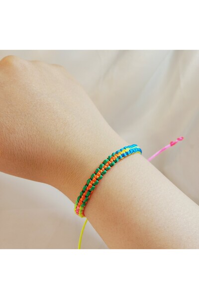 Crystal Atelier Colorful Friendship Bracelet-Unisex Macrame Rope Bracelet-Gif...