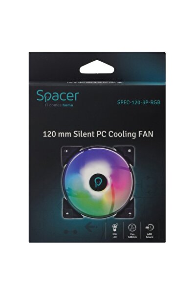 Spacer Ventilator Carcasă 1x120mm ARGB Negru