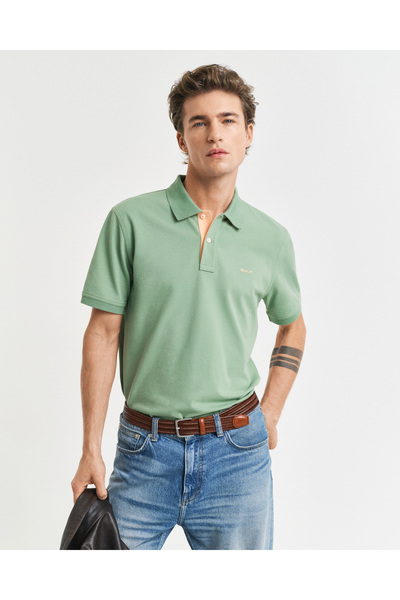 Gant Erkek Yeşil Regular Fit Polo