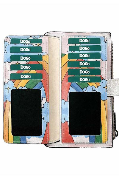 Dogo Women's Multicolored Wallet - the Lucky Cat Design
