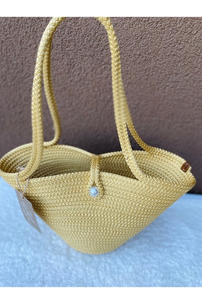 ELÇİÇEK HOME Straw Bag, Arm Bag, Beach Bag (Miniboy)