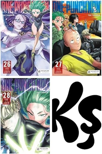 Akıl Çelen Kitaplar One Punch Man-Tek Yumruk 26-27-28 manga seti (3 kitap)